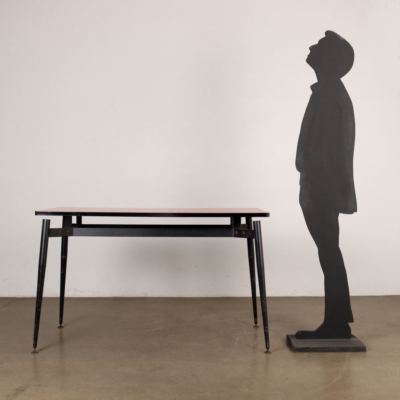 Vintage 1950s Table Enamelled Metal Laminate Top Italy | Modernism  Tables