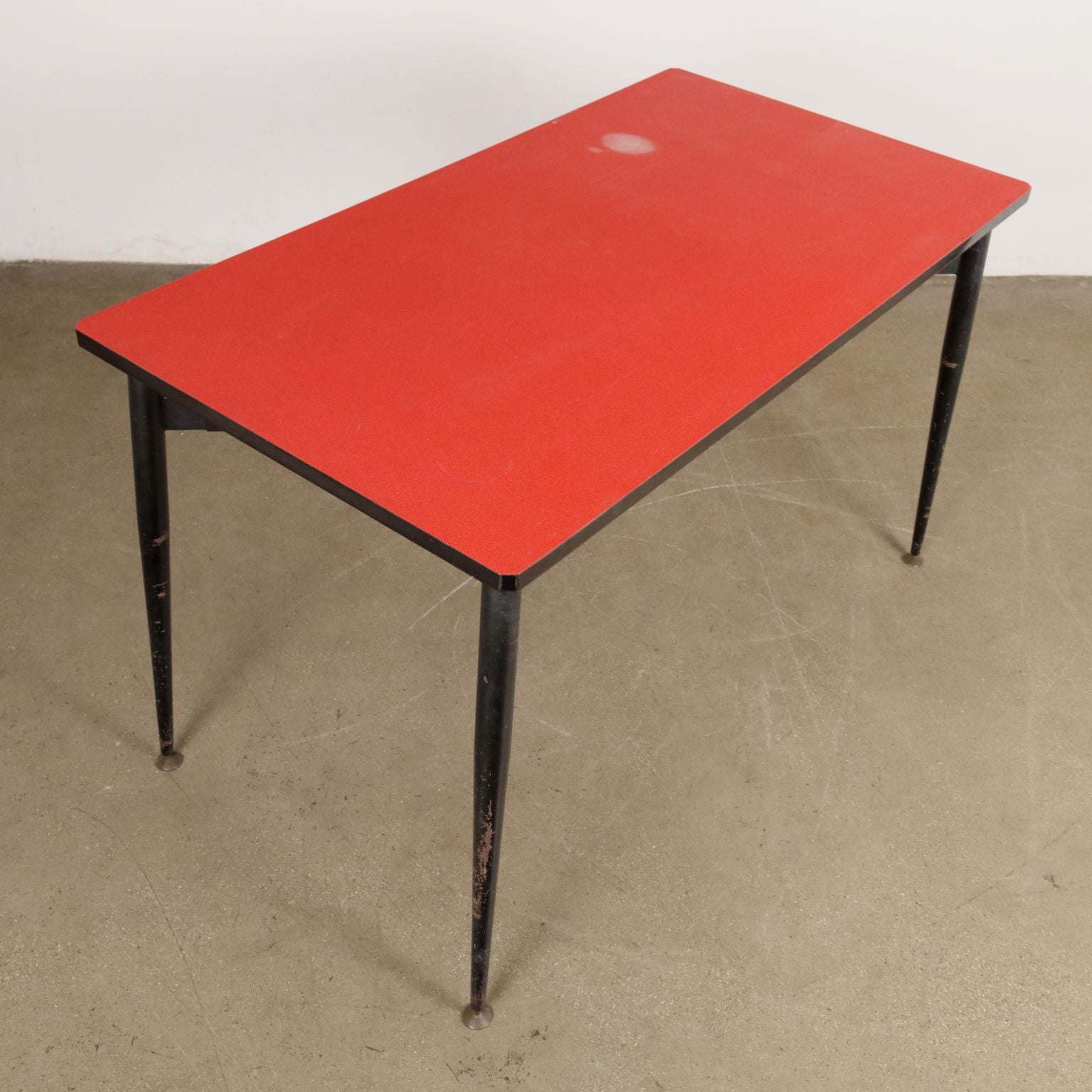 Vintage 1950s Table Enamelled Metal Laminate Top Italy | Modernism  Tables