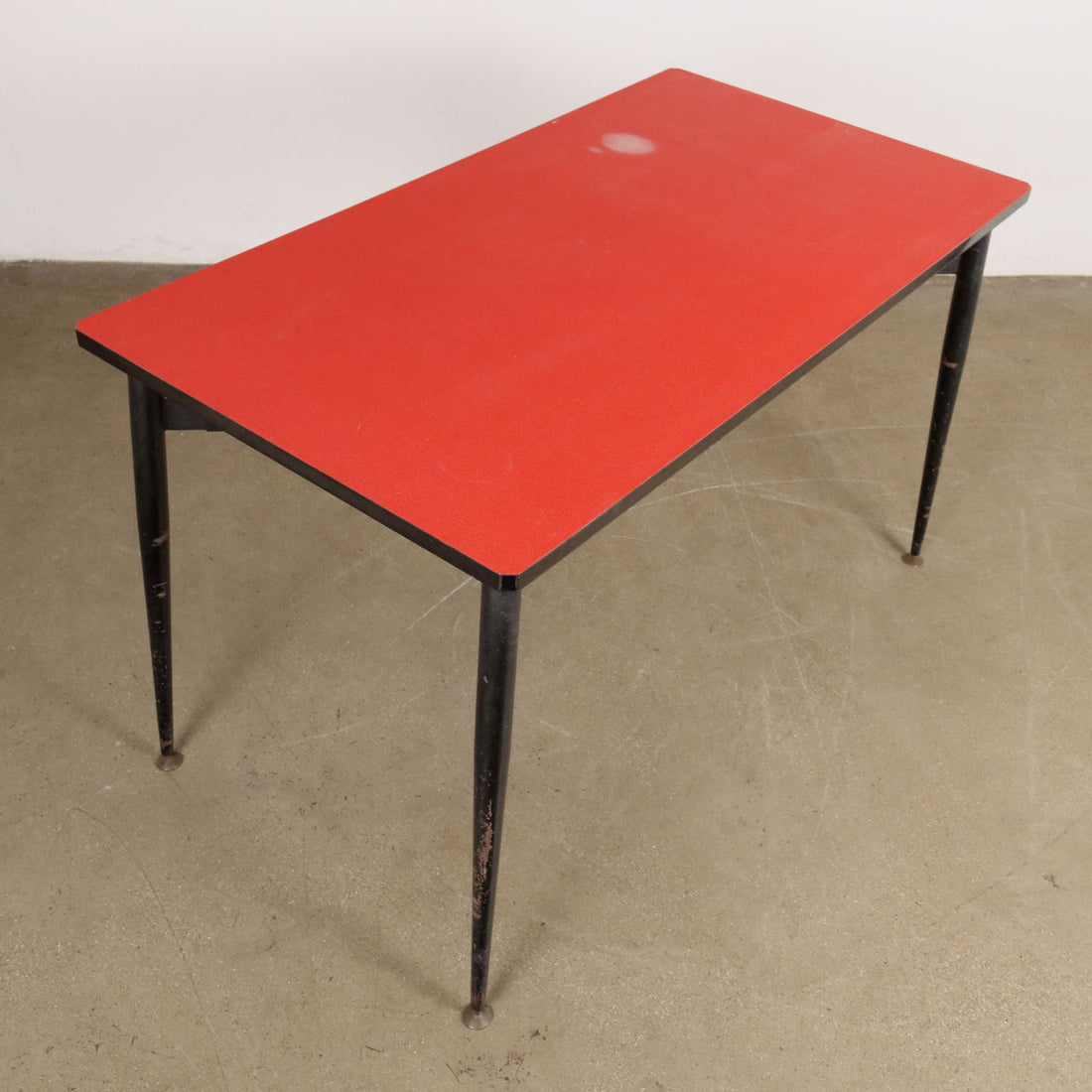 Vintage 1950s Table Enamelled Metal Laminate Top Italy | Modernism  Tables
