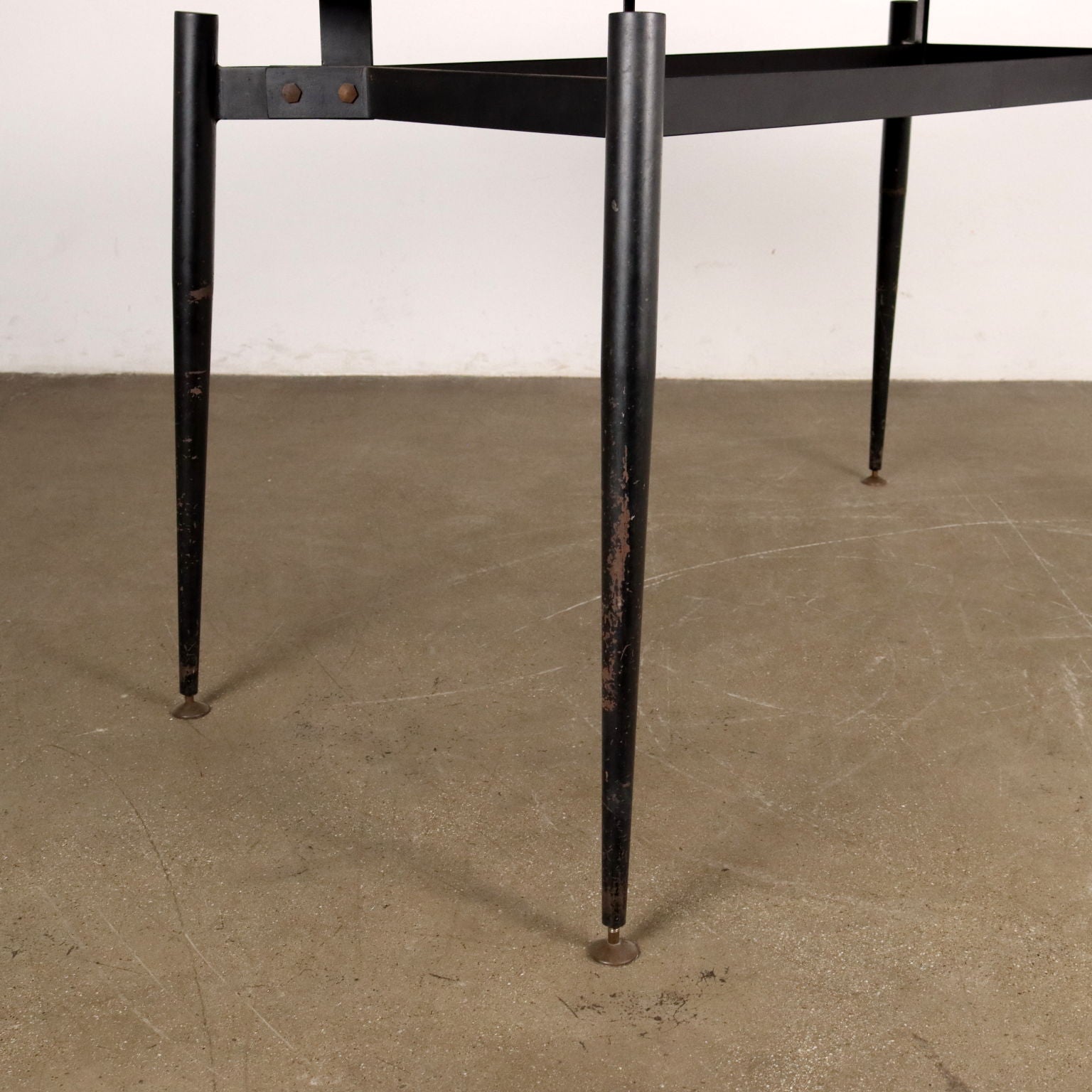 Vintage 1950s Table Enamelled Metal Laminate Top Italy | Modernism  Tables