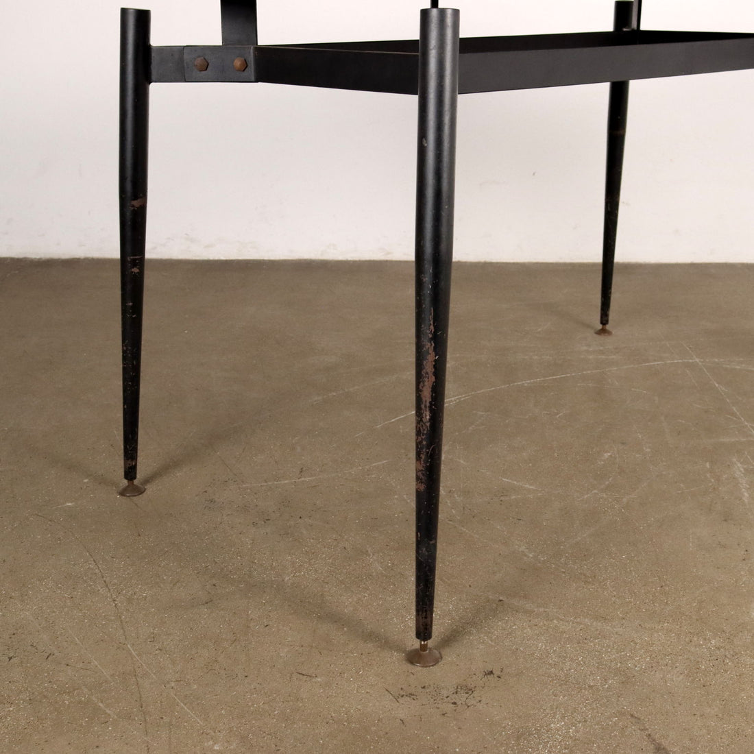 Vintage 1950s Table Enamelled Metal Laminate Top Italy | Modernism  Tables