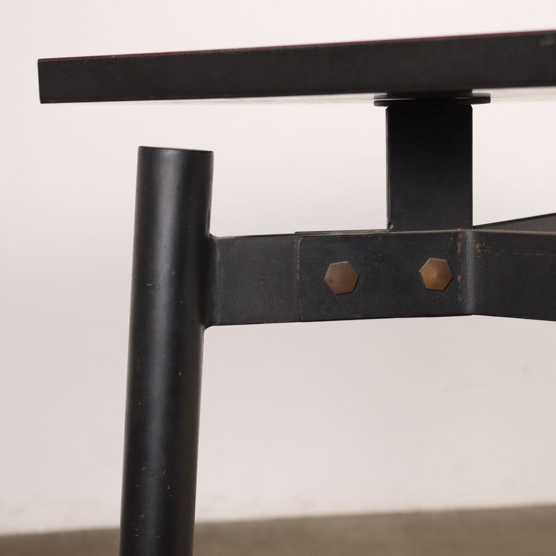 Vintage 1950s Table Enamelled Metal Laminate Top Italy | Modernism  Tables