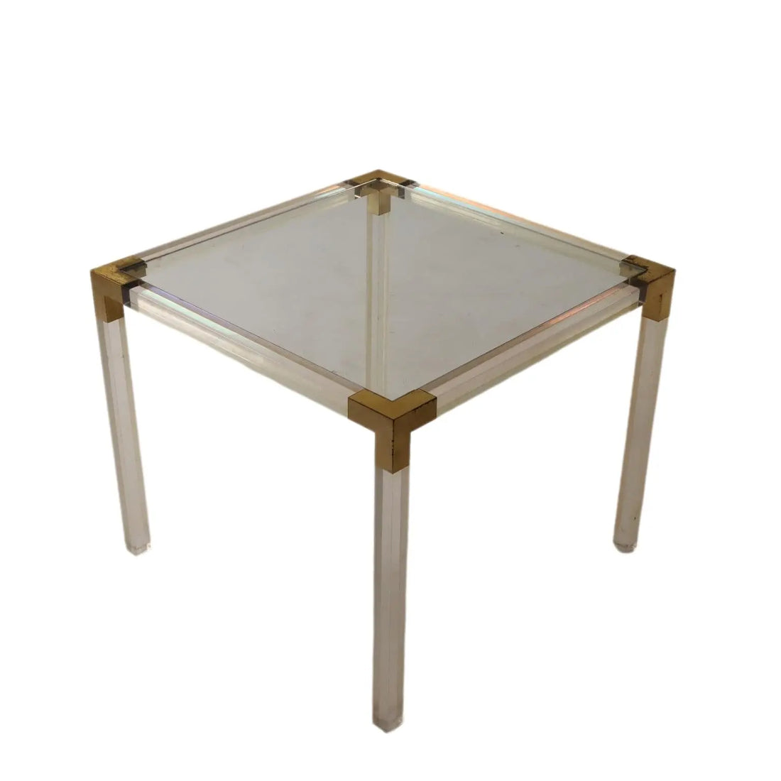 Vintage 1970s Coffee Table Brass Glass Italy | Modernism | Tables