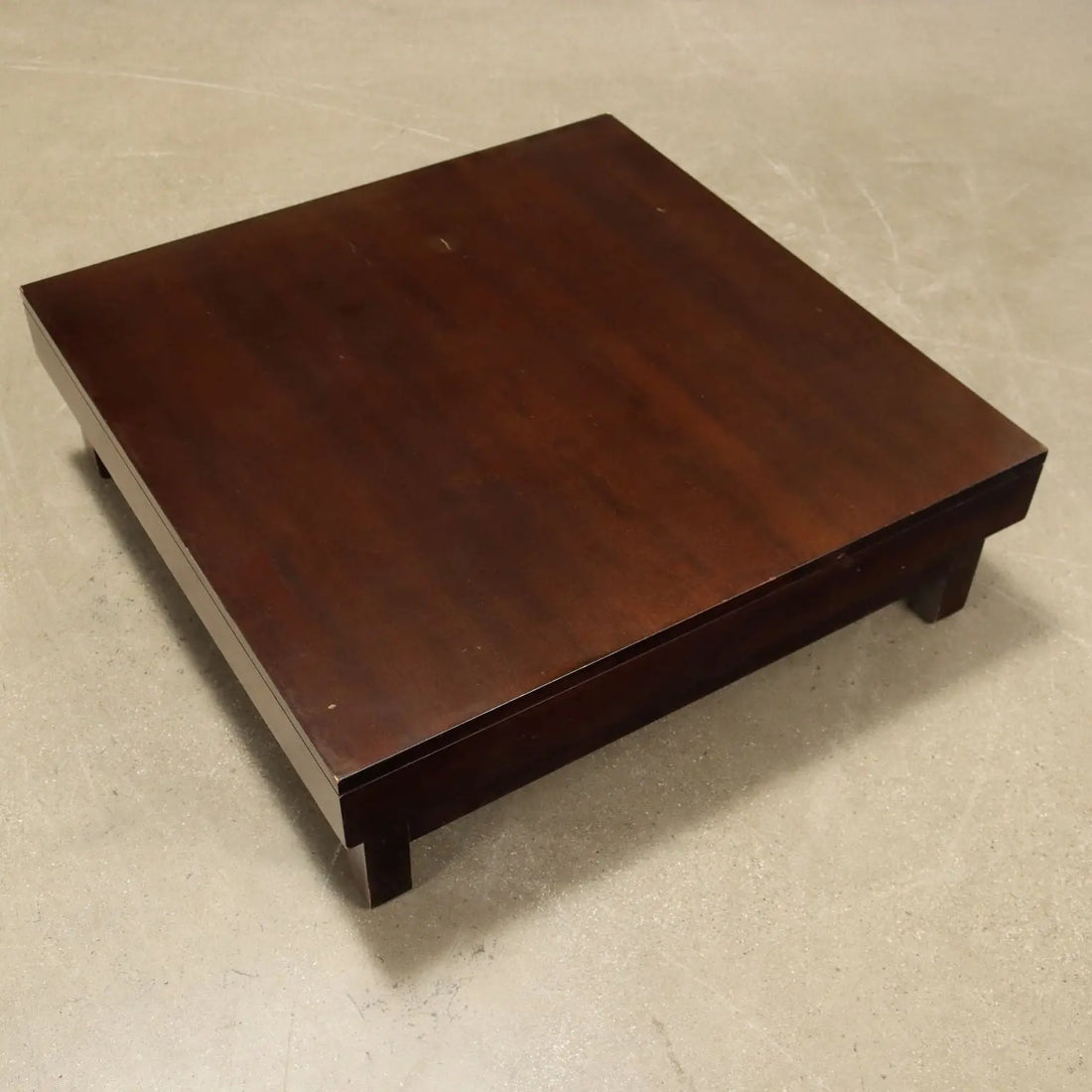 Vintage 1960s Coffee Table Wood Square Top Italy | Modernism | Tables