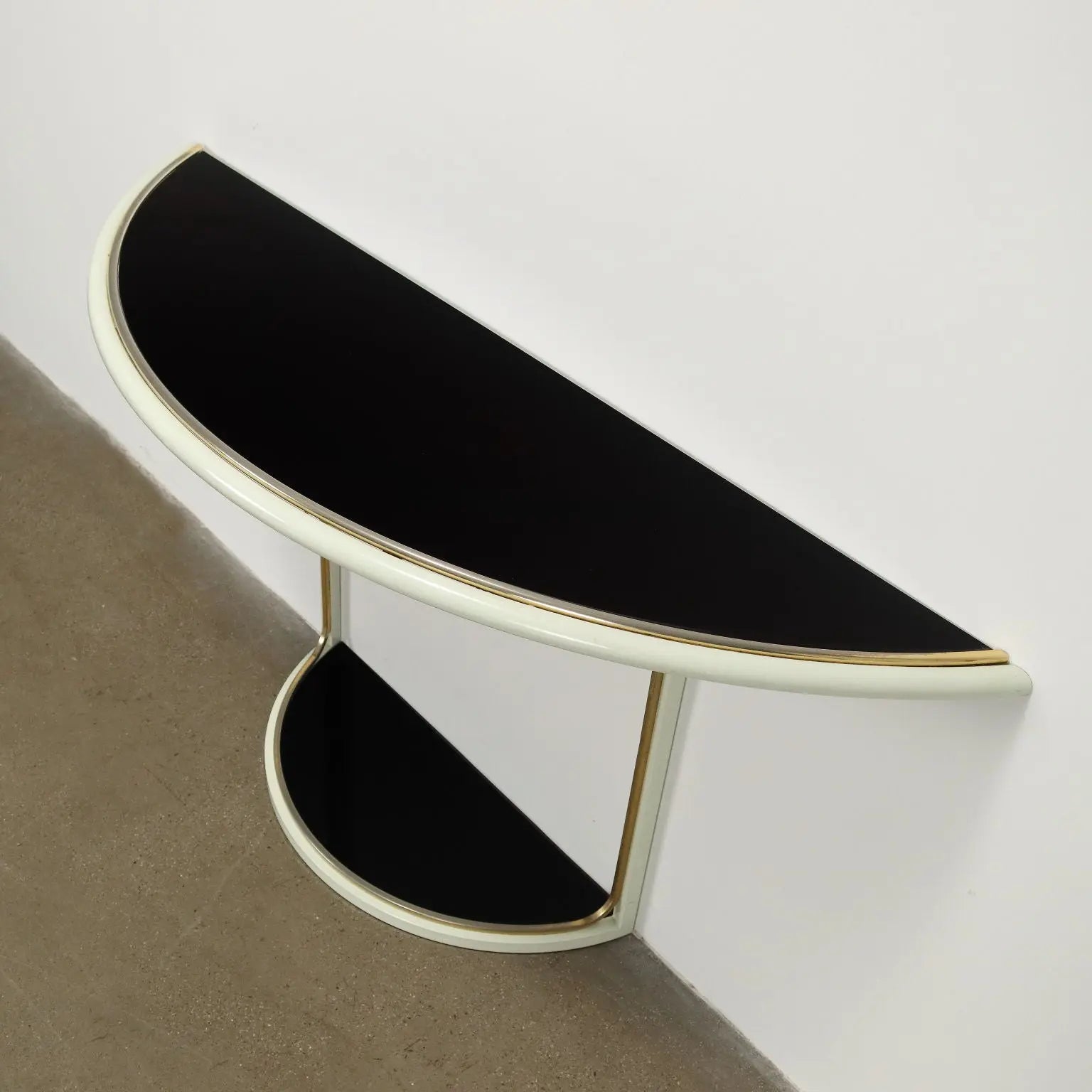 Vintage Console Design Tommaso Barbi Metal Brass 1970s-80s | Modernism | Tables