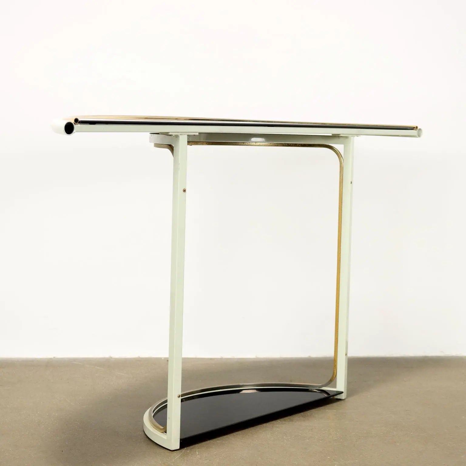Vintage Console Design Tommaso Barbi Metal Brass 1970s-80s | Modernism | Tables