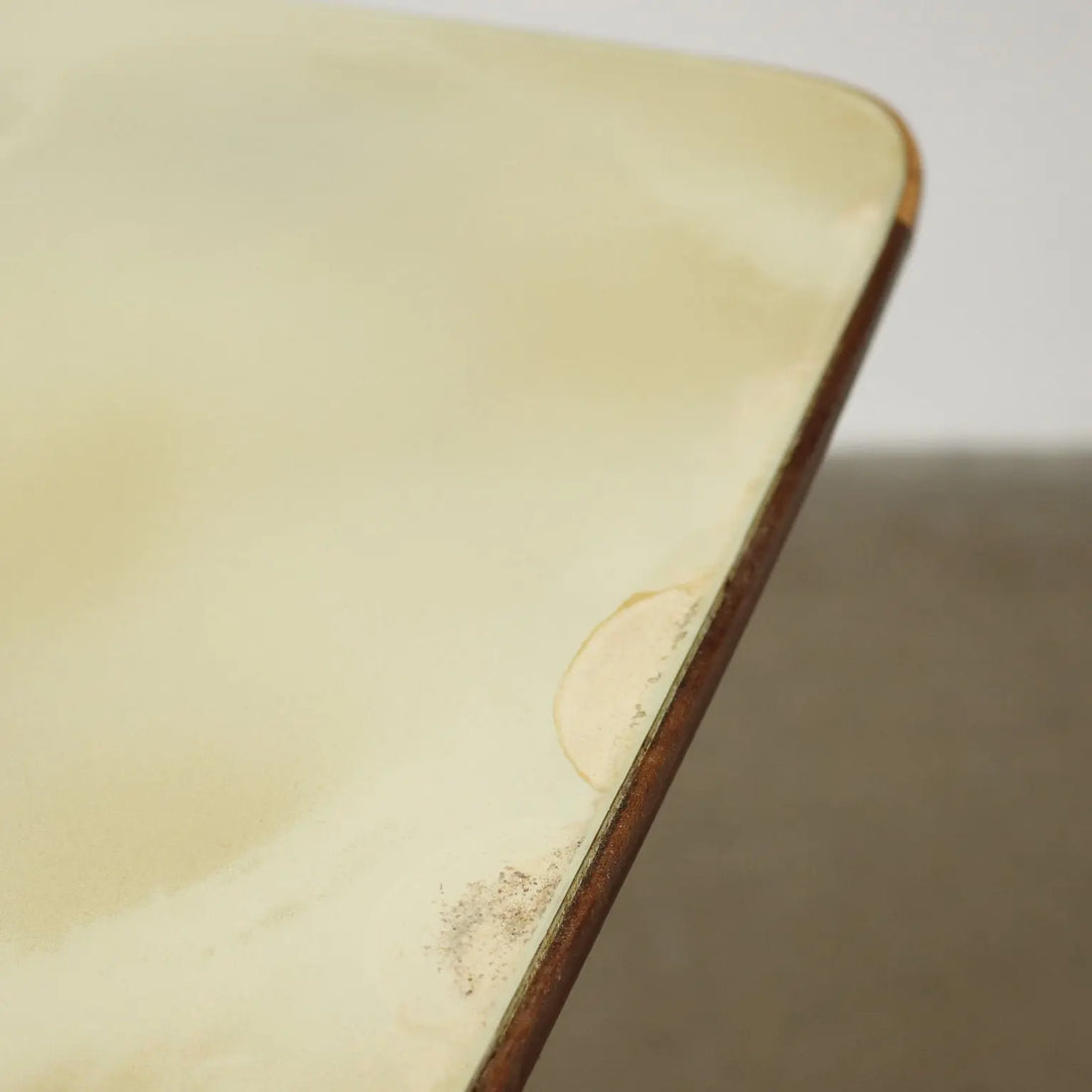Vintage 1960s Table Wood Metal Glass Top Italy | Modernism | Tables