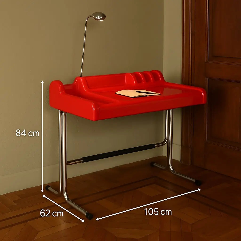 Molteni&Co. Orix Writing Desk Vintage Design  Parigi & Nani Prina - Red Version, Molteni&Co. 1970s | Modernism | Tables