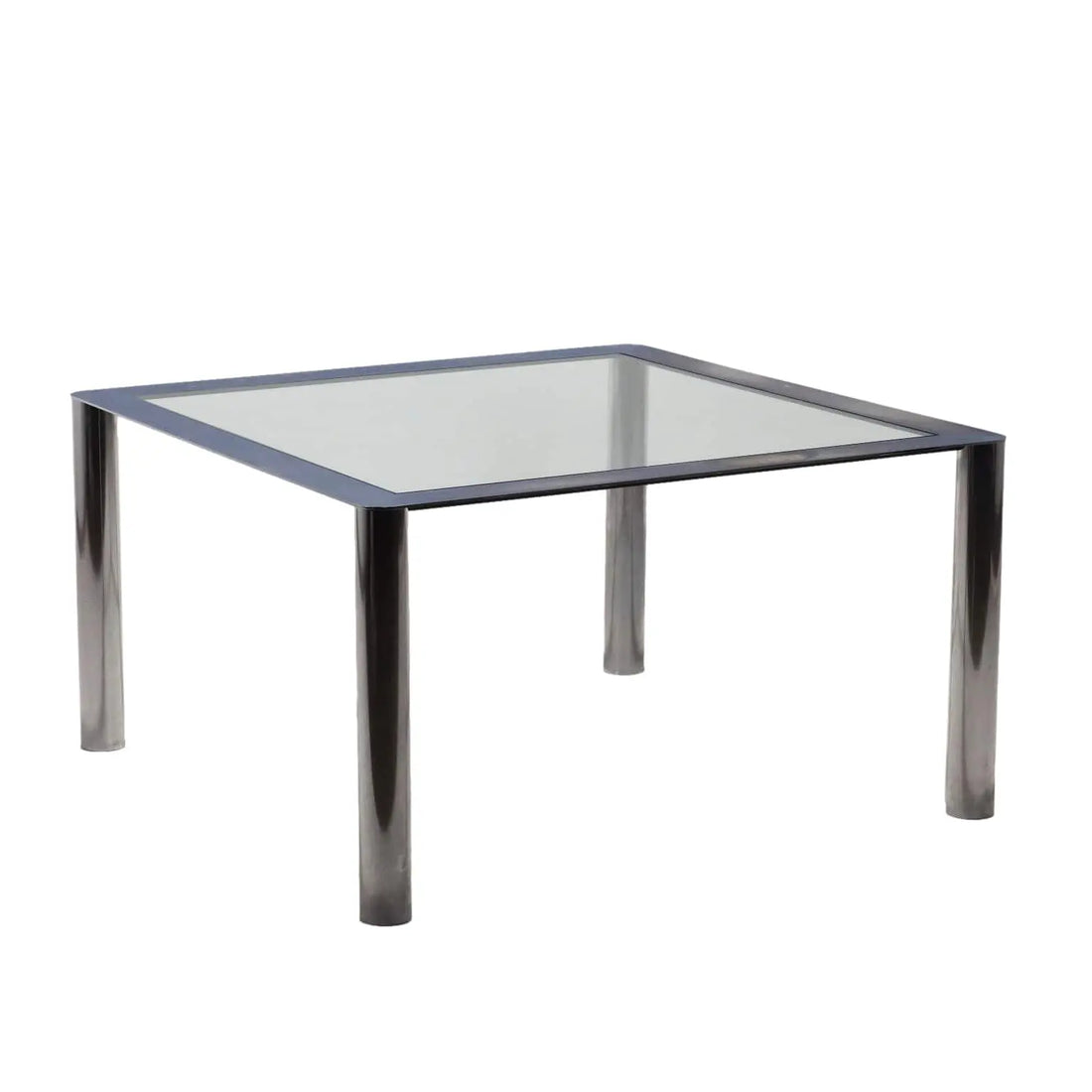 Vintage Table Chromed Metal Glass Italy 1960s-1970s | Modernism  Tables