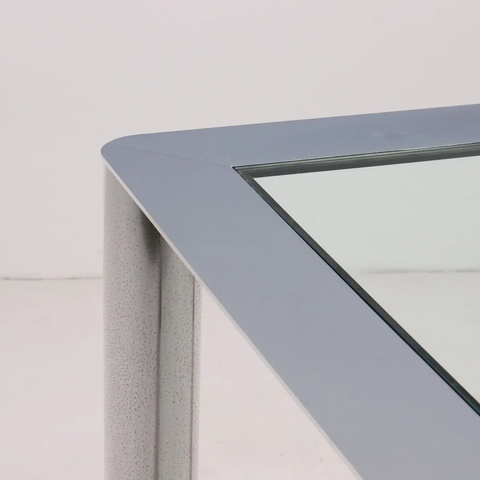Vintage Table Chromed Metal Glass Italy 1960s-1970s | Modernism  Tables