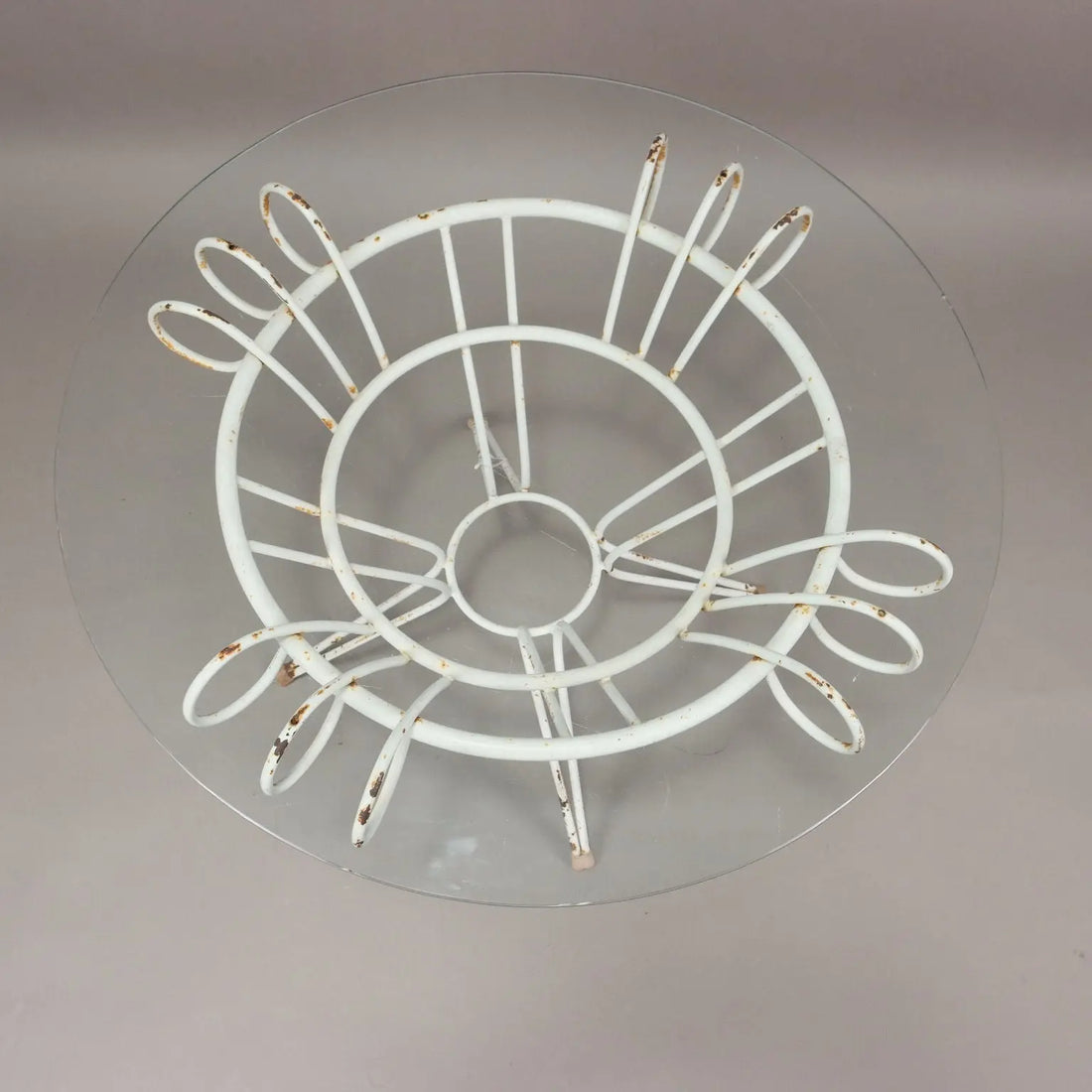 Vintage Table Wrought Iron Glass Italy 1950s | Modernism | Tables