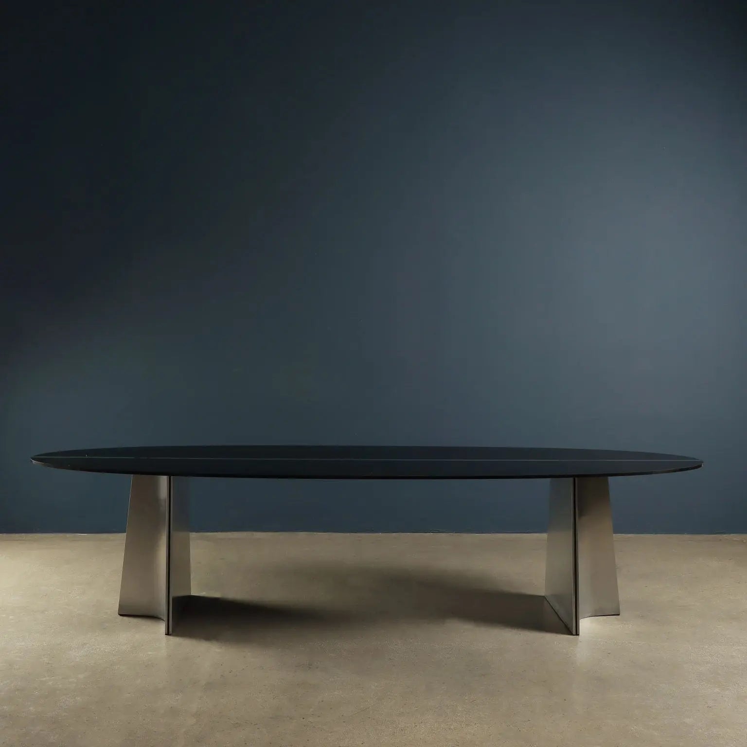 Armet Ufo Table Vintage Design Luigi Saccardo Iron Crystal 1970s