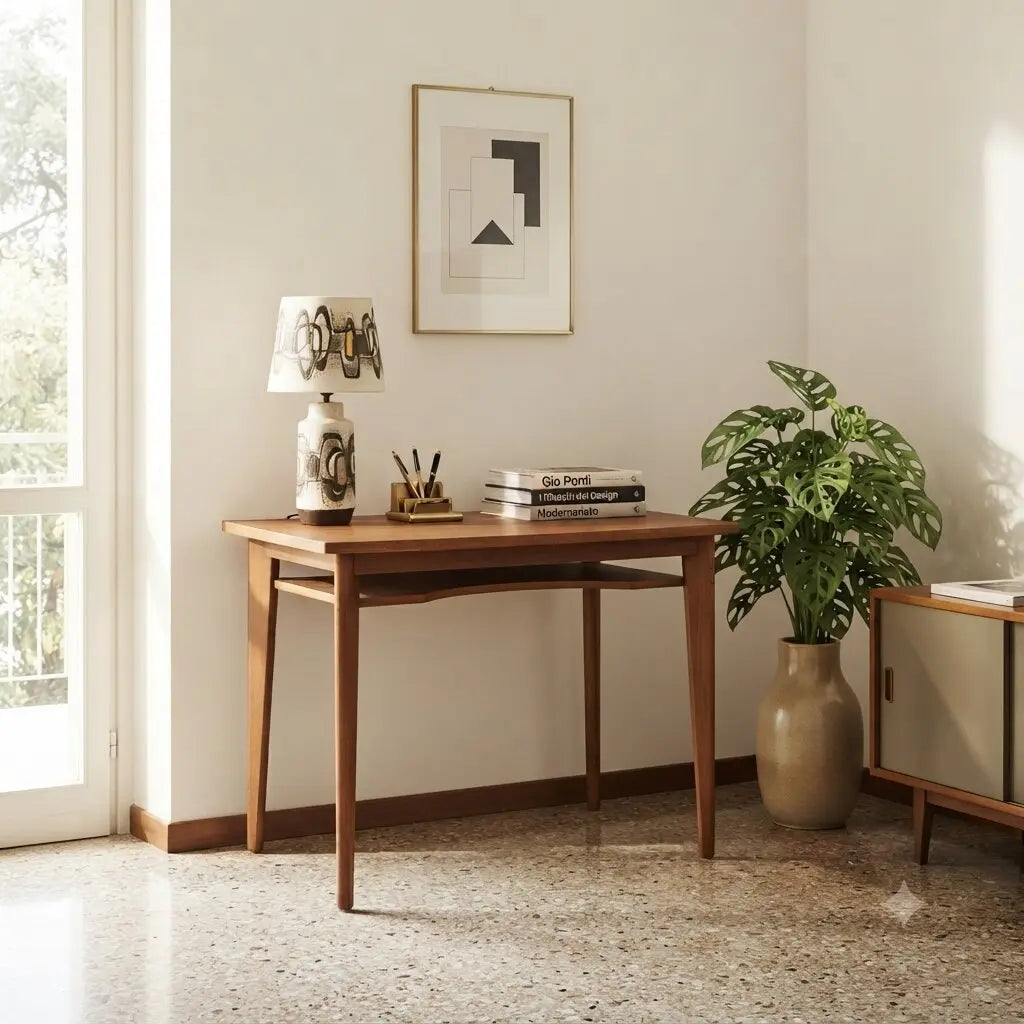 Vintage Writing Desk Laminate Italy 1950s | Modernism | Tables