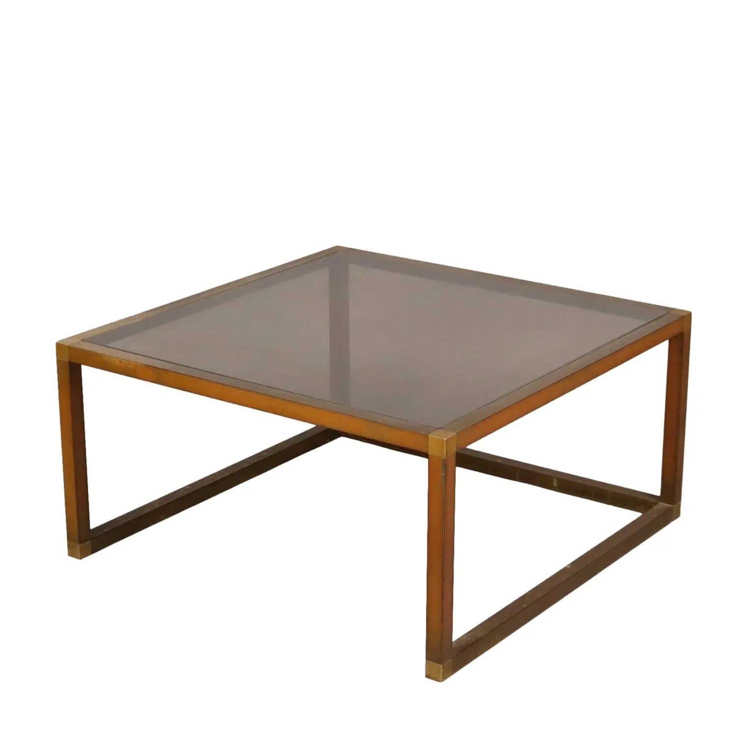 Vintage Coffee Table Brass Glass Italy 1960s-1970s | Modernism | Tables