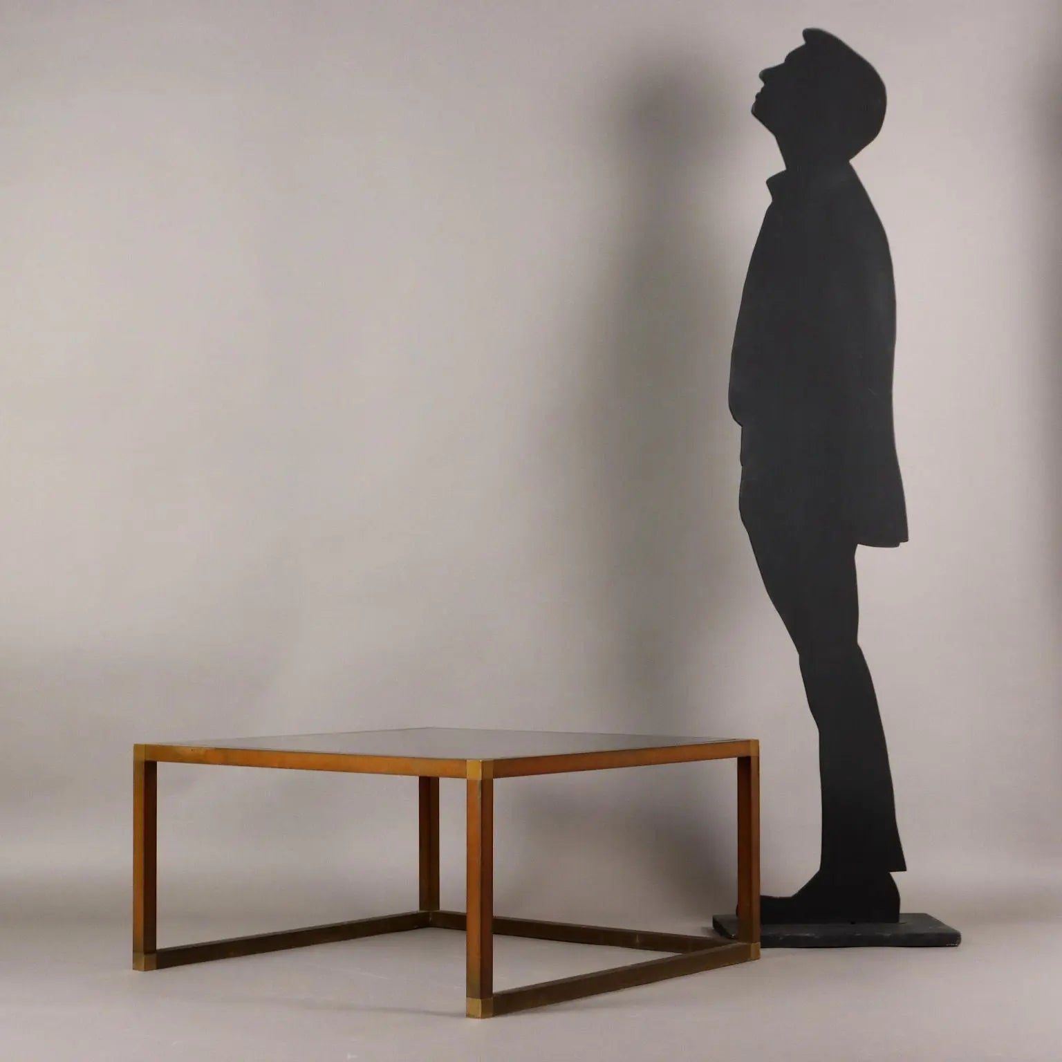 Vintage Coffee Table Brass Glass Italy 1960s-1970s | Modernism | Tables