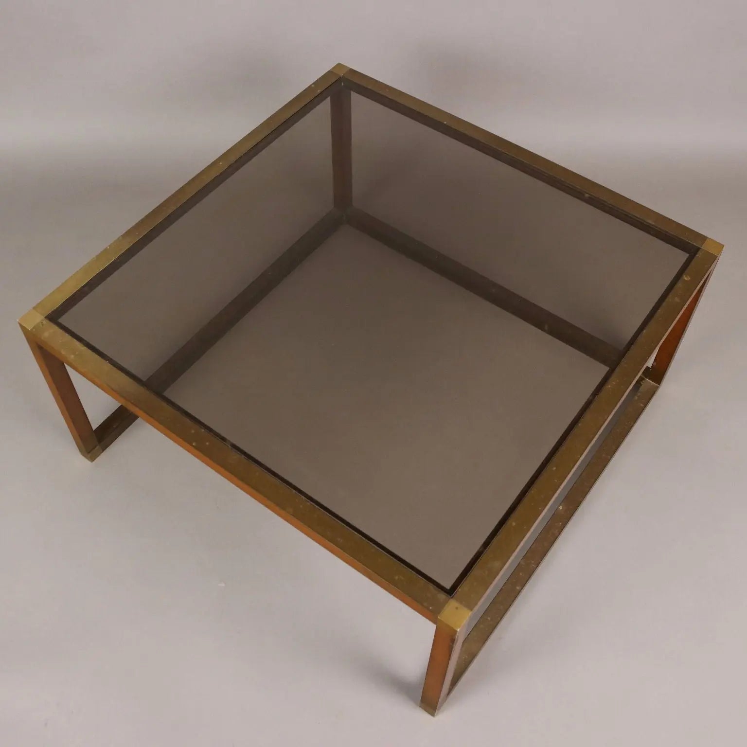 Vintage Coffee Table Brass Glass Italy 1960s-1970s | Modernism | Tables