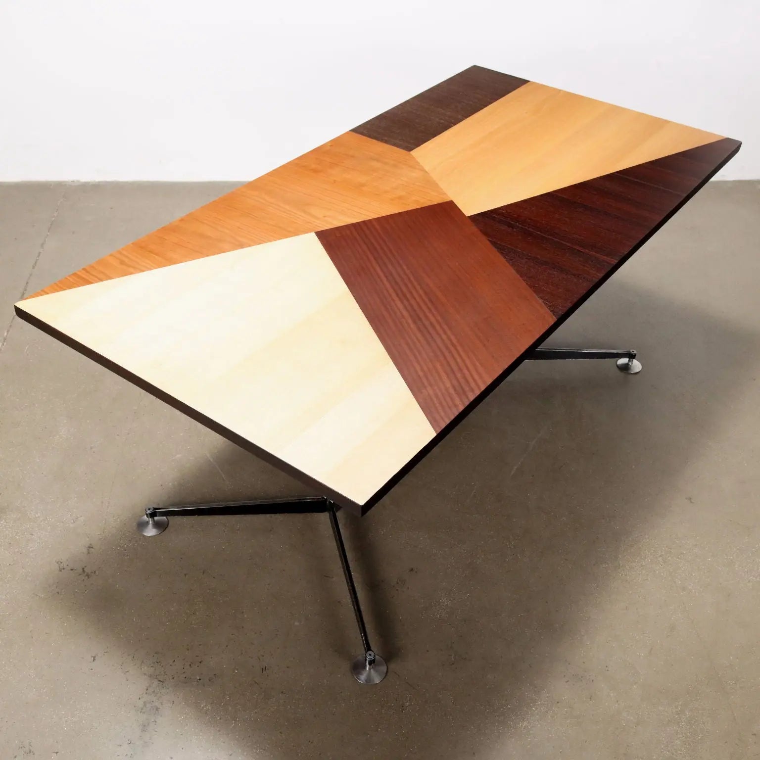 Vintage Table Prisma Collection Various Essences Italy 1960s | Modernism | Tables