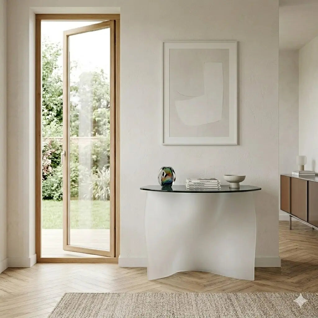 Glass Console Table 2000s - Modern Design