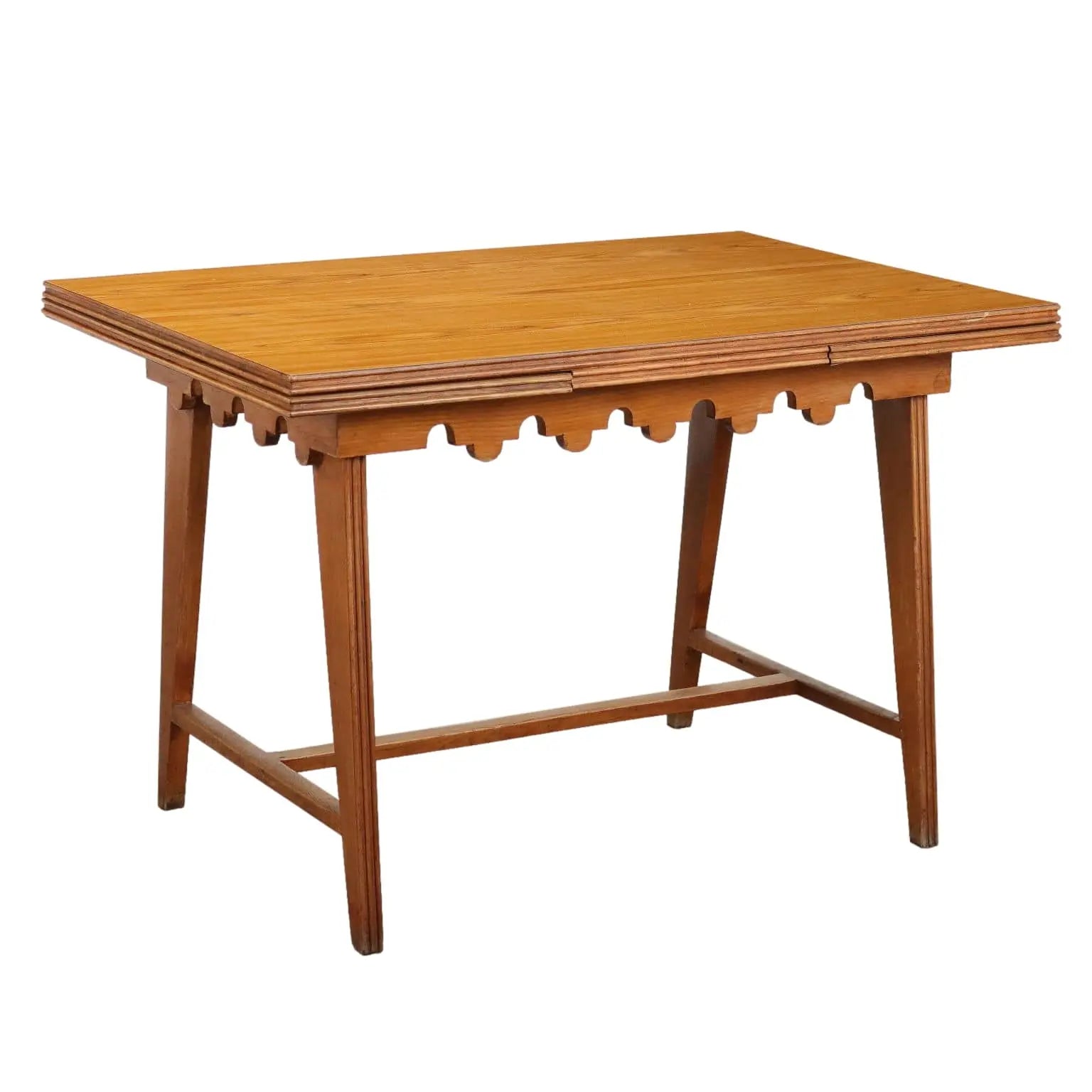 Vintage Extendable Table Oak Laminate Top Italy 1950s | Modernism | Tables