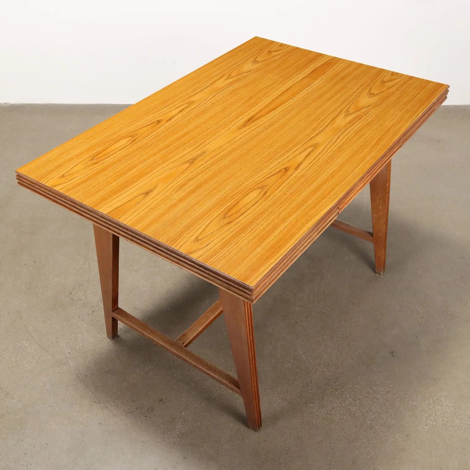 Vintage Extendable Table Oak Laminate Top Italy 1950s | Modernism | Tables