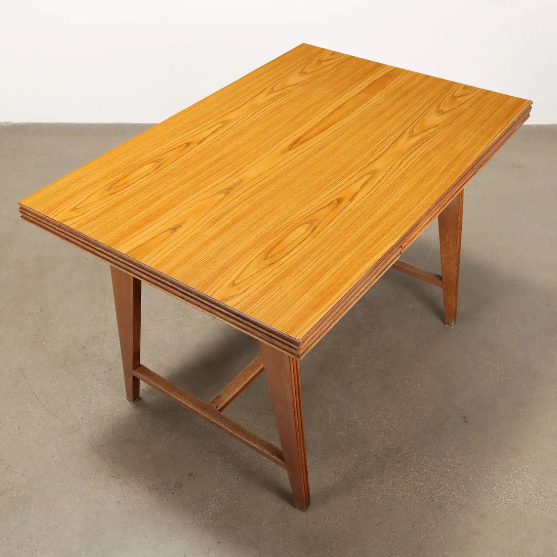 Vintage Extendable Table Oak Laminate Top Italy 1950s | Modernism | Tables