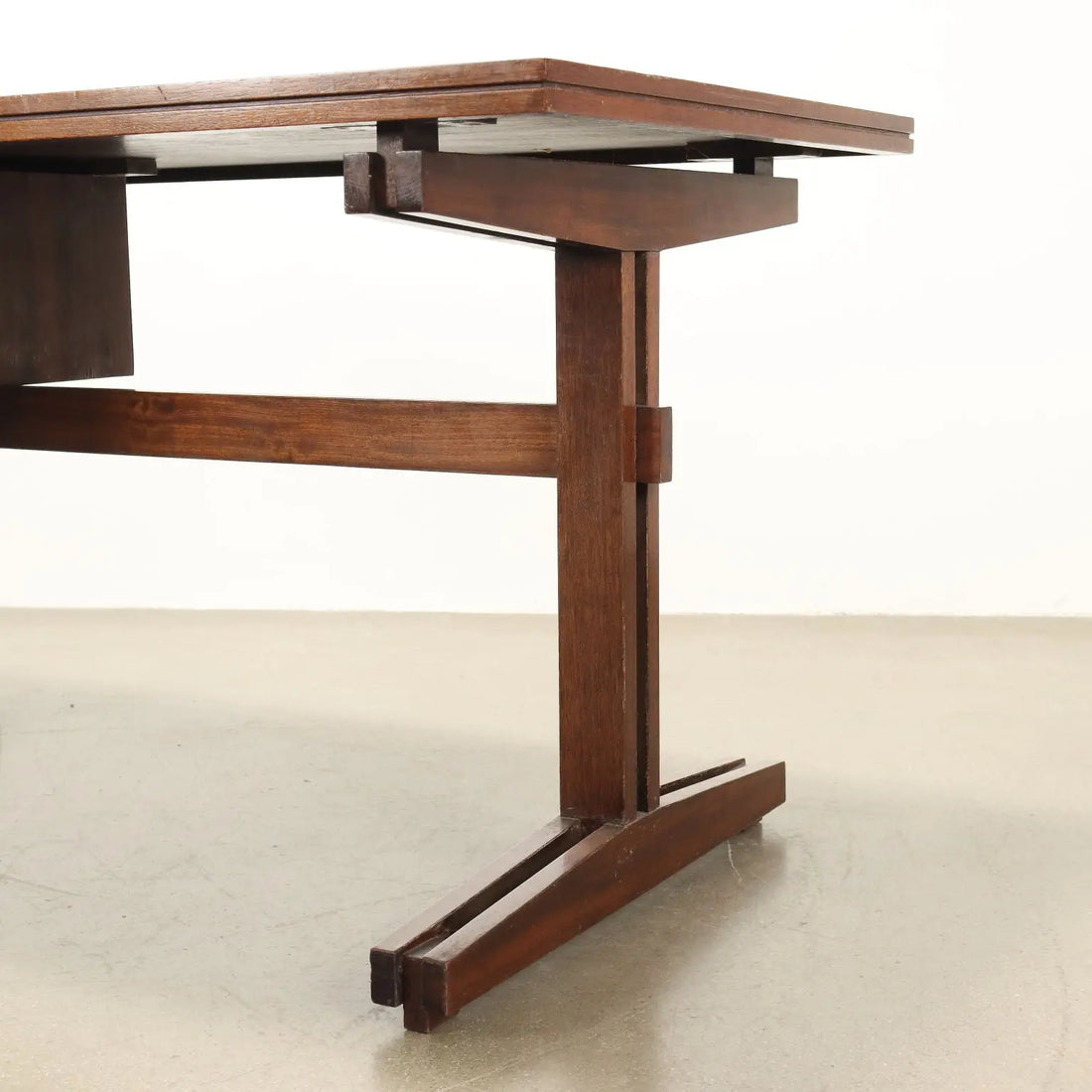 Vintage Writing Desk Exotic Wood Veneer Design Italy 1960s | Modernism | Tables