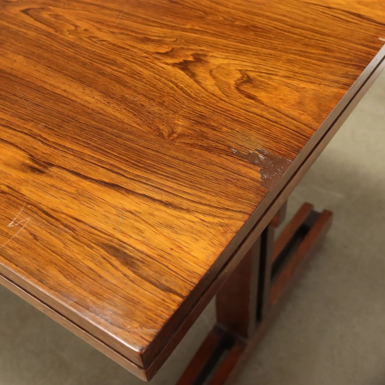 Vintage Writing Desk Exotic Wood Veneer Design Italy 1960s | Modernism | Tables