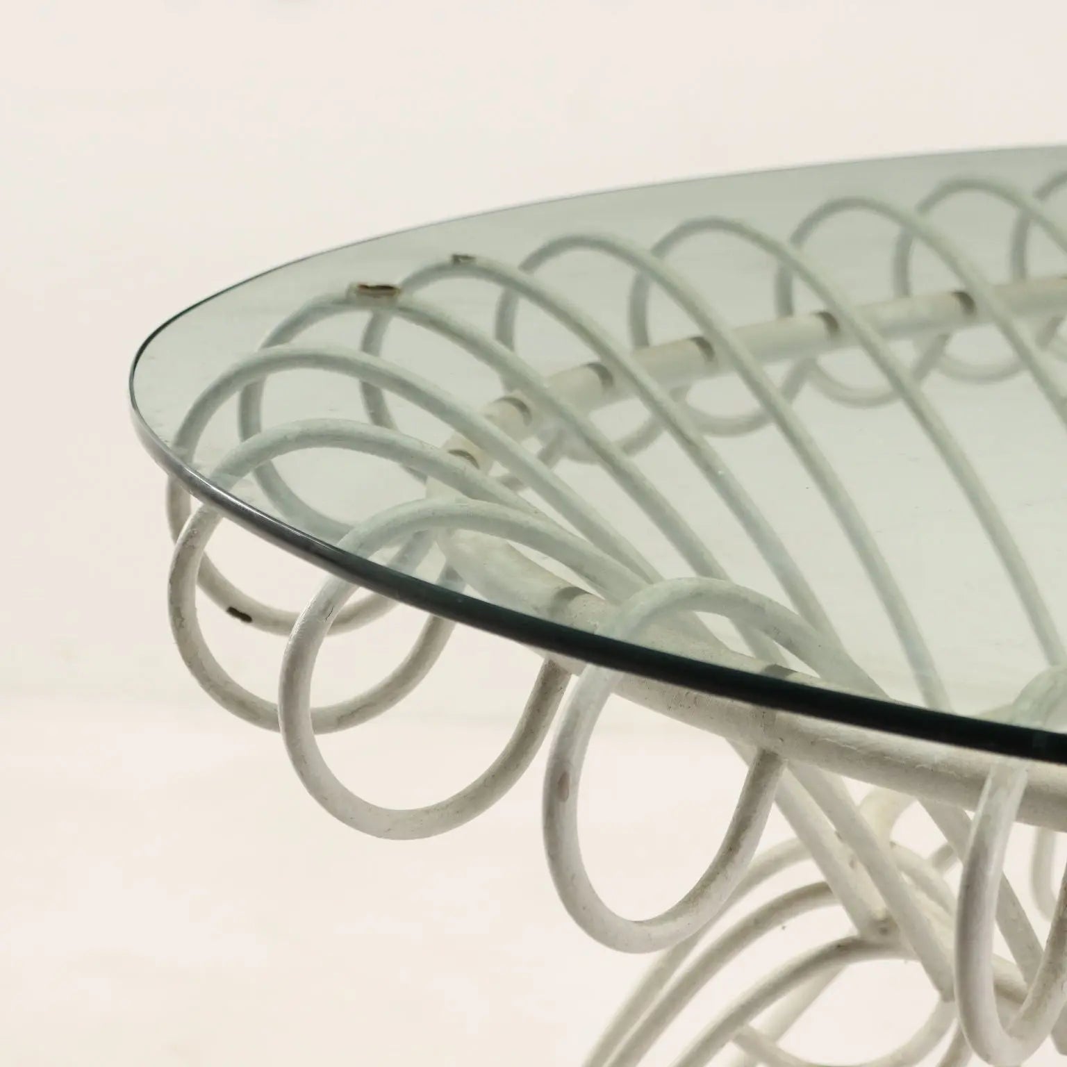 1960s Garden Table in Iron and Glass