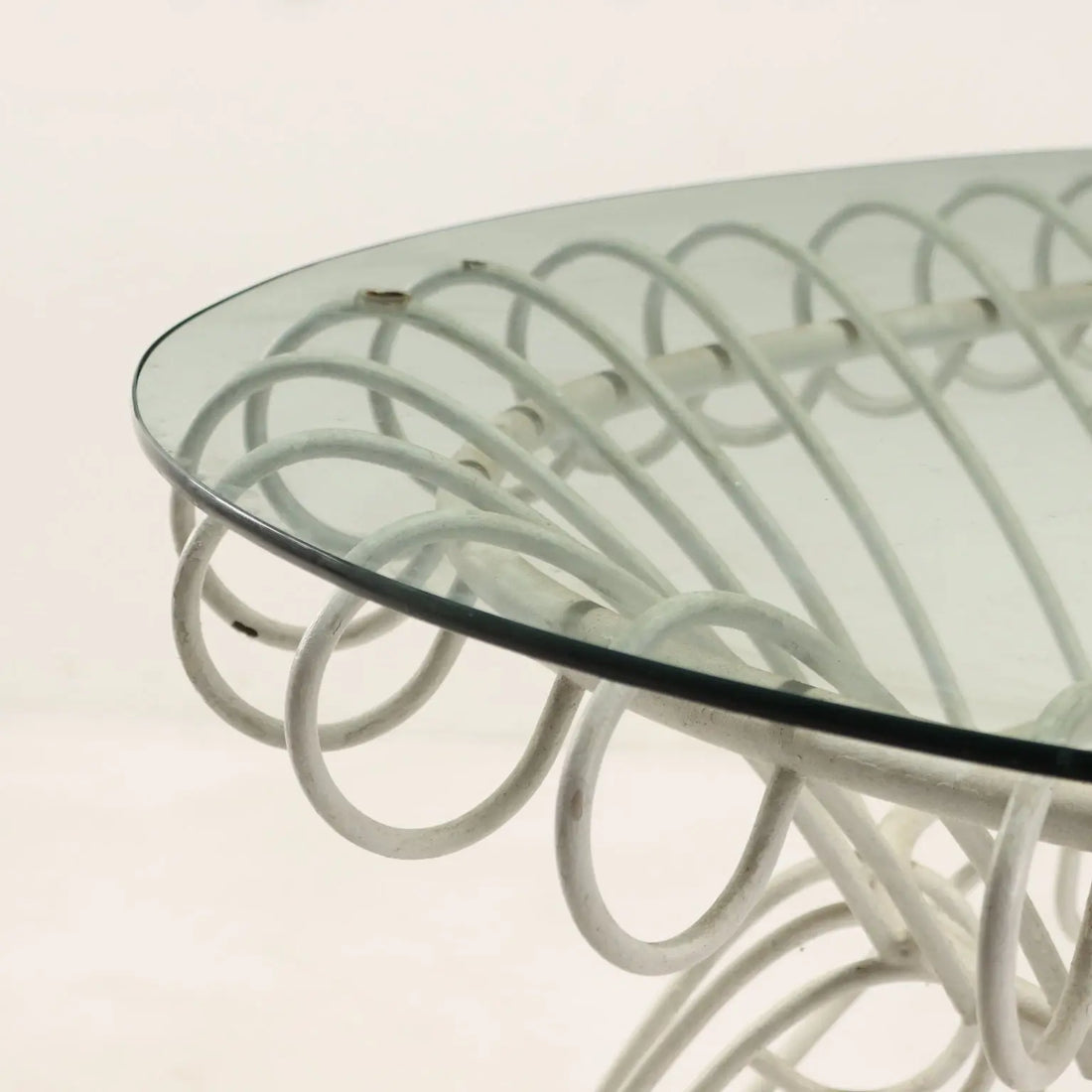 1960s Garden Table in Iron and Glass