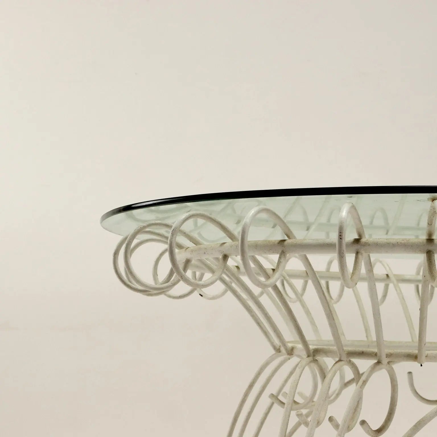 1960s Garden Table in Iron and Glass