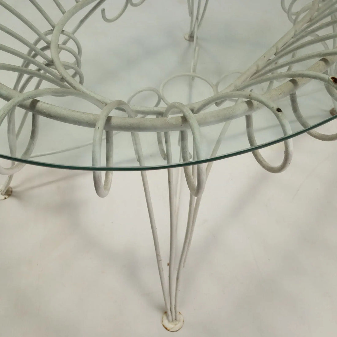 1960s Garden Table in Iron and Glass