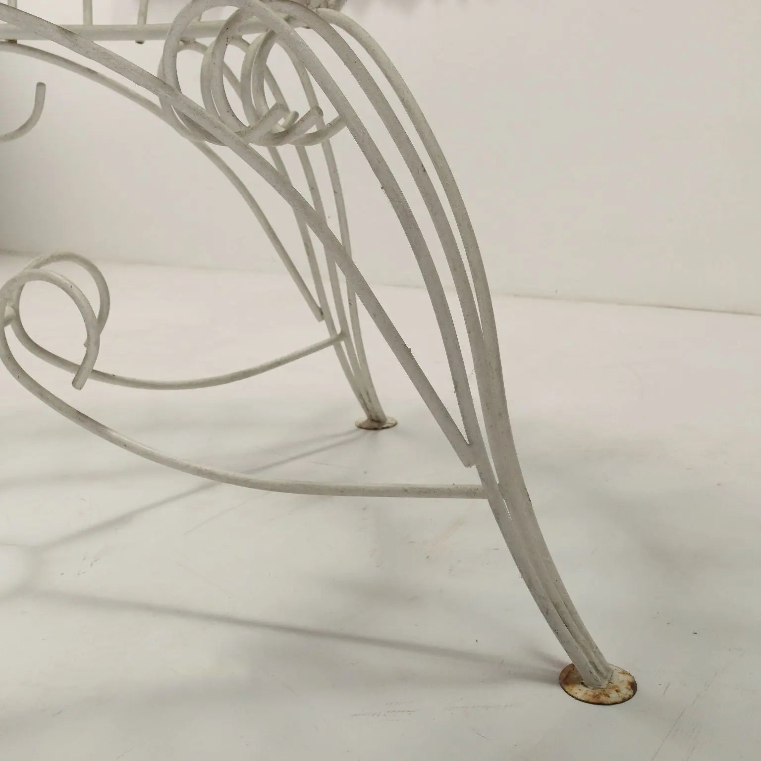 1960s Garden Table in Iron and Glass