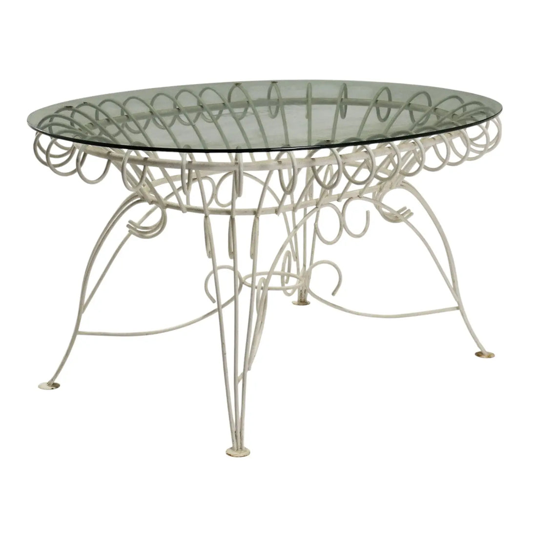 1960s Garden Table in Iron and Glass