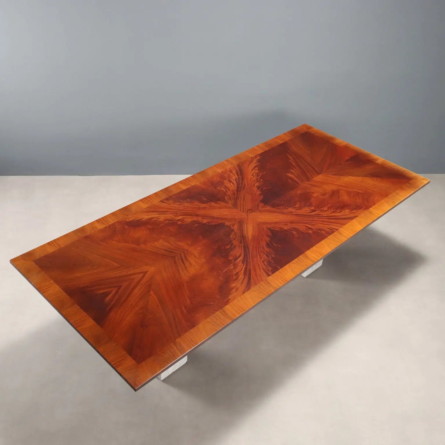 Vintage Table Design Burl Veneer Walnut Italy 1980s | Modernism | Tables