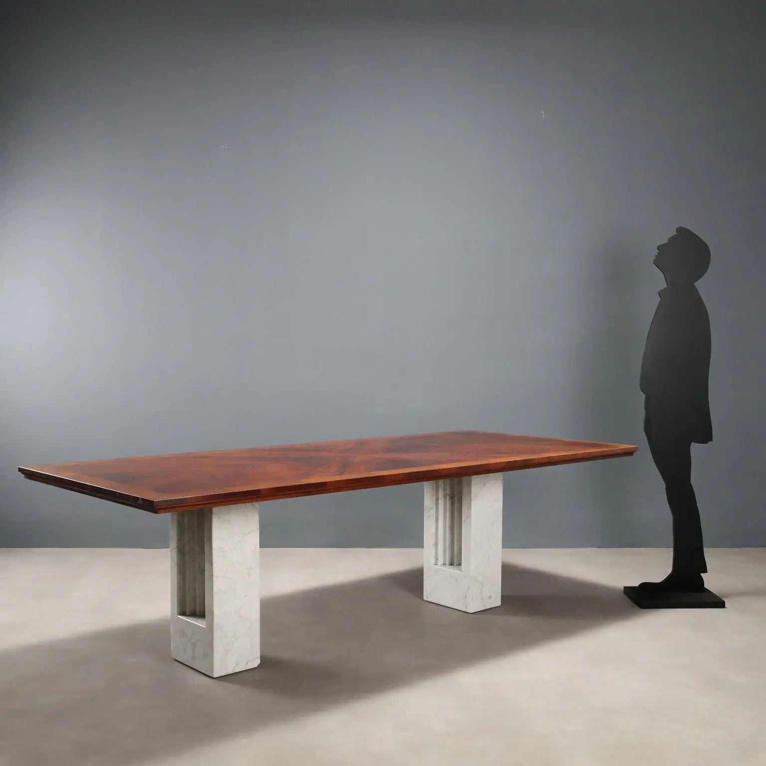 Vintage Table Design Burl Veneer Walnut Italy 1980s | Modernism | Tables