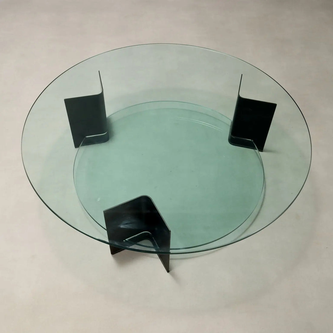 Vintage Coffee Table Design Lacquered Metal Glass Italy 1970s-1980s | Modernism | Tables