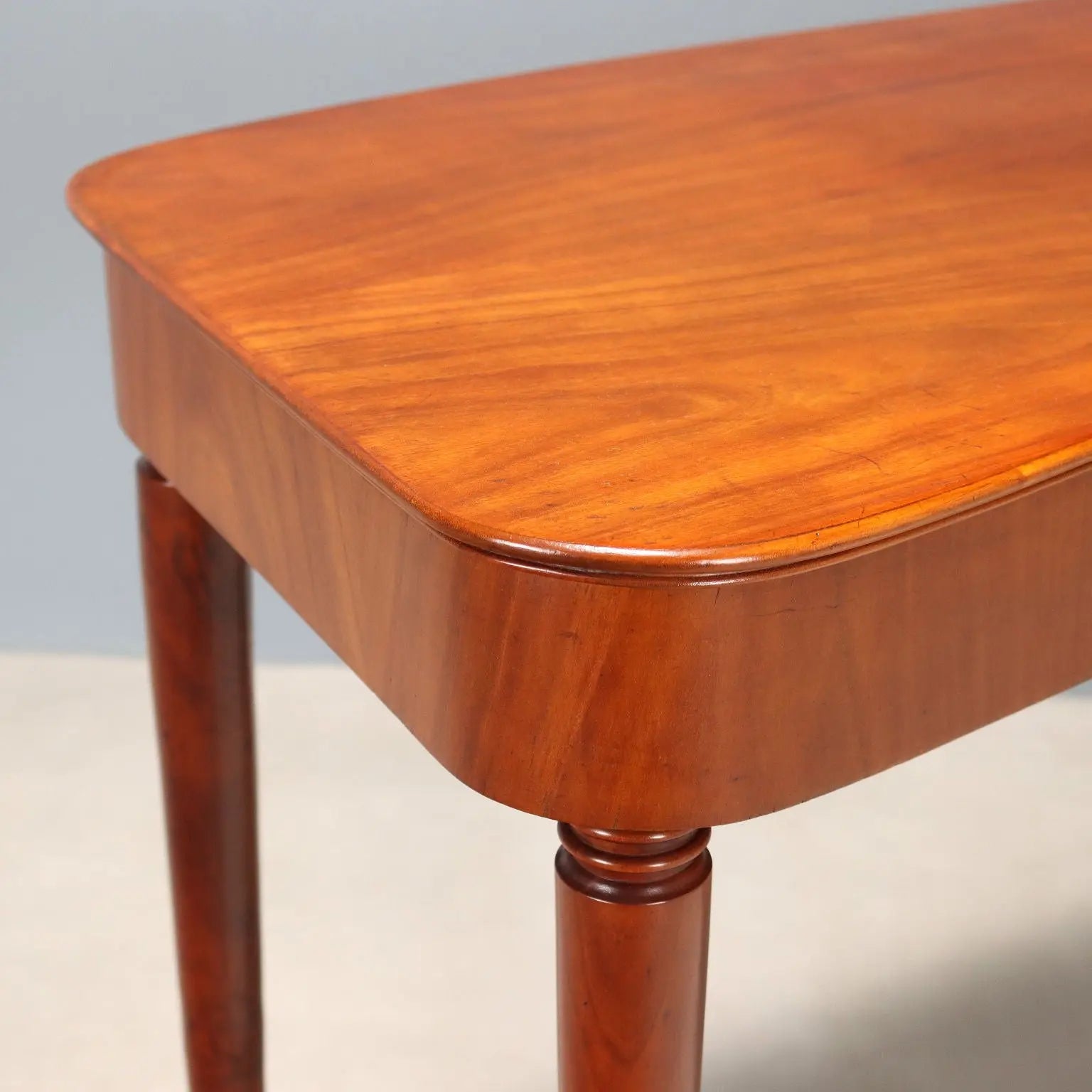 Vintage Console Design Mahogany Veneer Brass Italy 1950s | Modernism | Tables