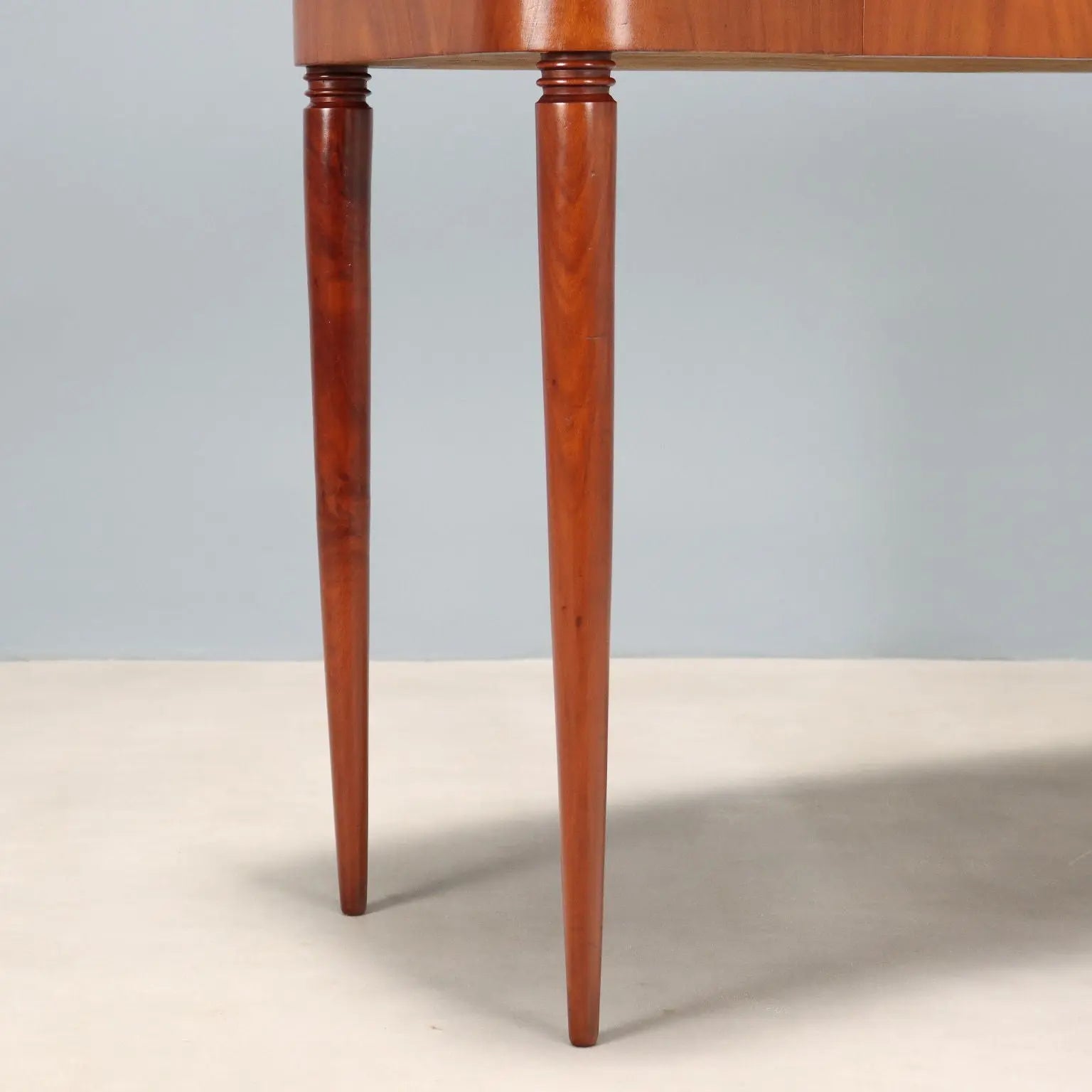 Vintage Console Design Mahogany Veneer Brass Italy 1950s | Modernism | Tables