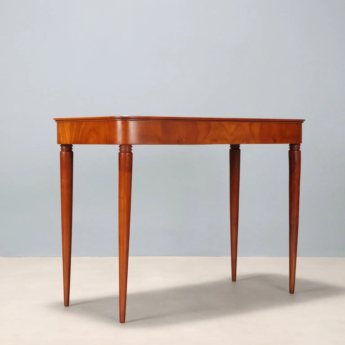 Vintage Console Design Mahogany Veneer Brass Italy 1950s | Modernism | Tables