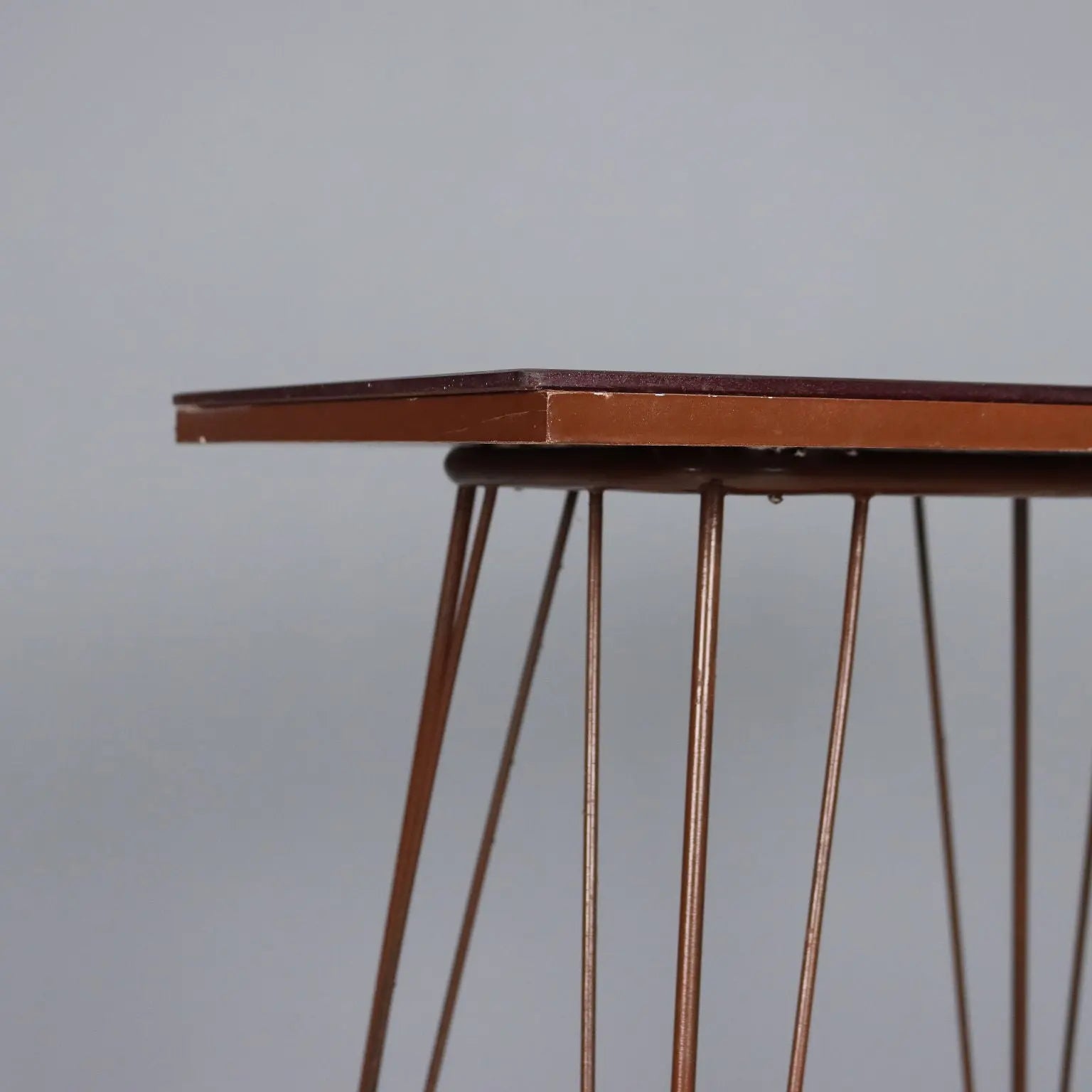 Vintage Side Table Design Metal Double Glass Top Italy 1960s | Modernism | Tables