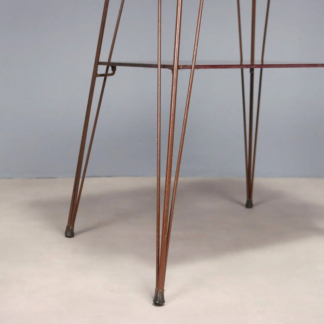 Vintage Side Table Design Metal Double Glass Top Italy 1960s | Modernism | Tables