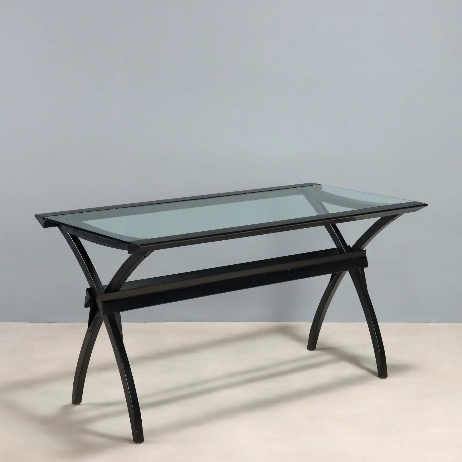 Vintage Cidue Writing Desk Lacquered Wood Glass Design 1980s - Cidue Production | Modernism | Tables
