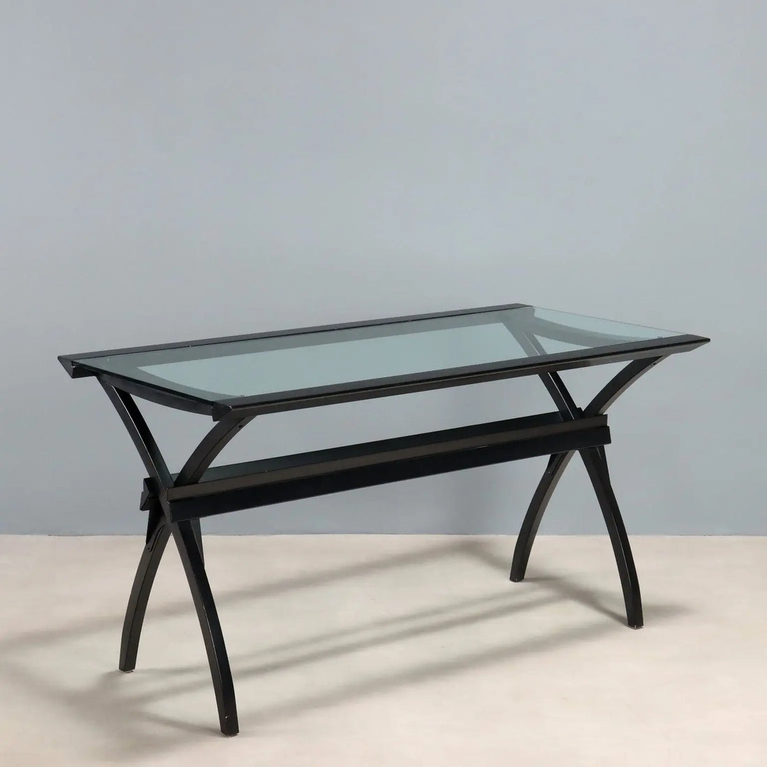 Vintage Cidue Writing Desk Lacquered Wood Glass Design 1980s - Cidue Production | Modernism | Tables
