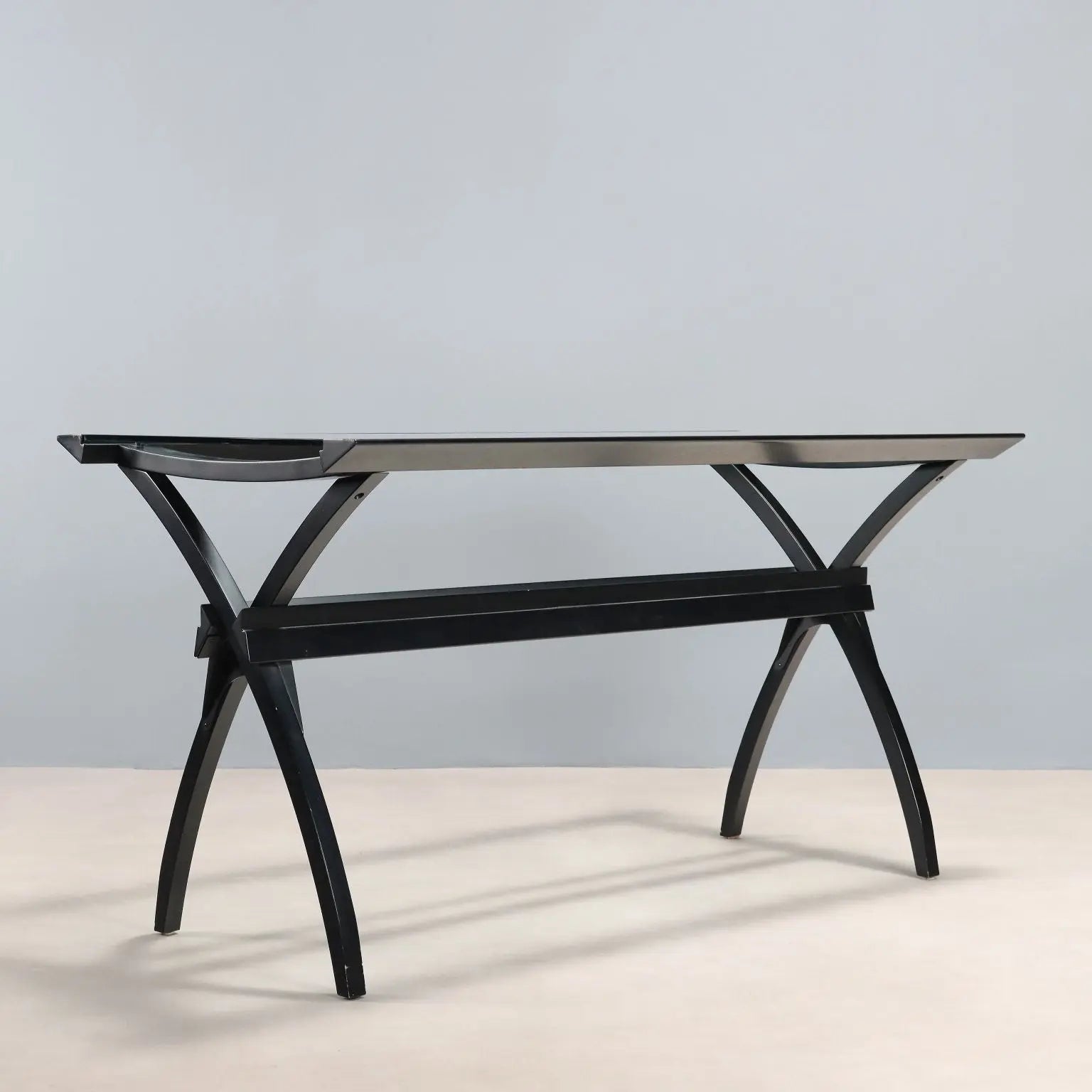 Vintage Cidue Writing Desk Lacquered Wood Glass Design 1980s - Cidue Production | Modernism | Tables
