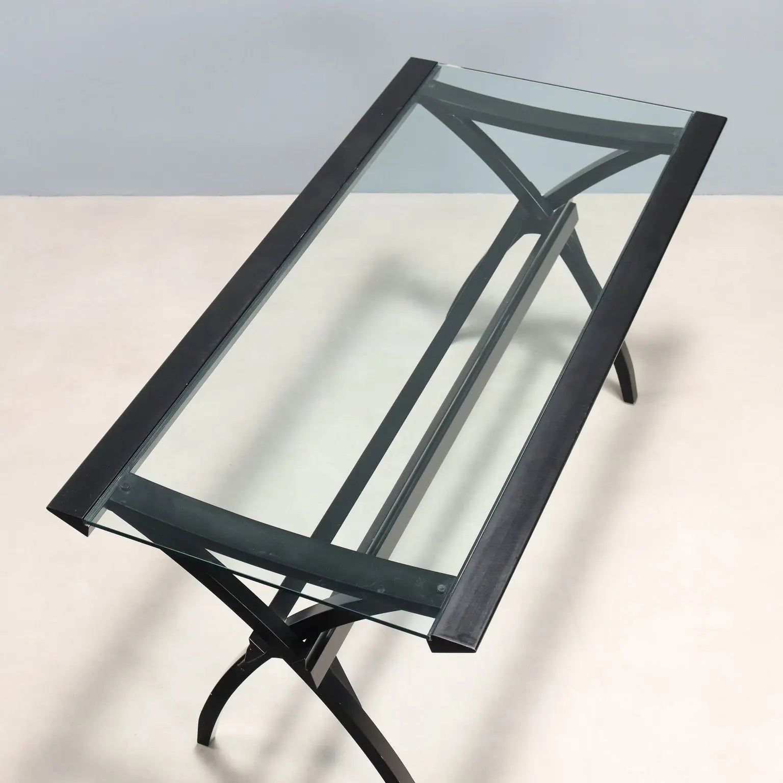 Vintage Cidue Writing Desk Lacquered Wood Glass Design 1980s - Cidue Production | Modernism | Tables