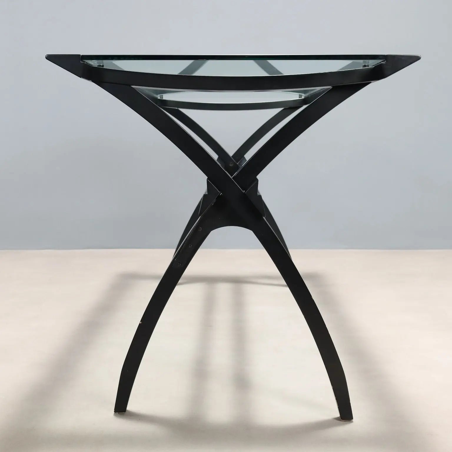 Vintage Cidue Writing Desk Lacquered Wood Glass Design 1980s - Cidue Production | Modernism | Tables