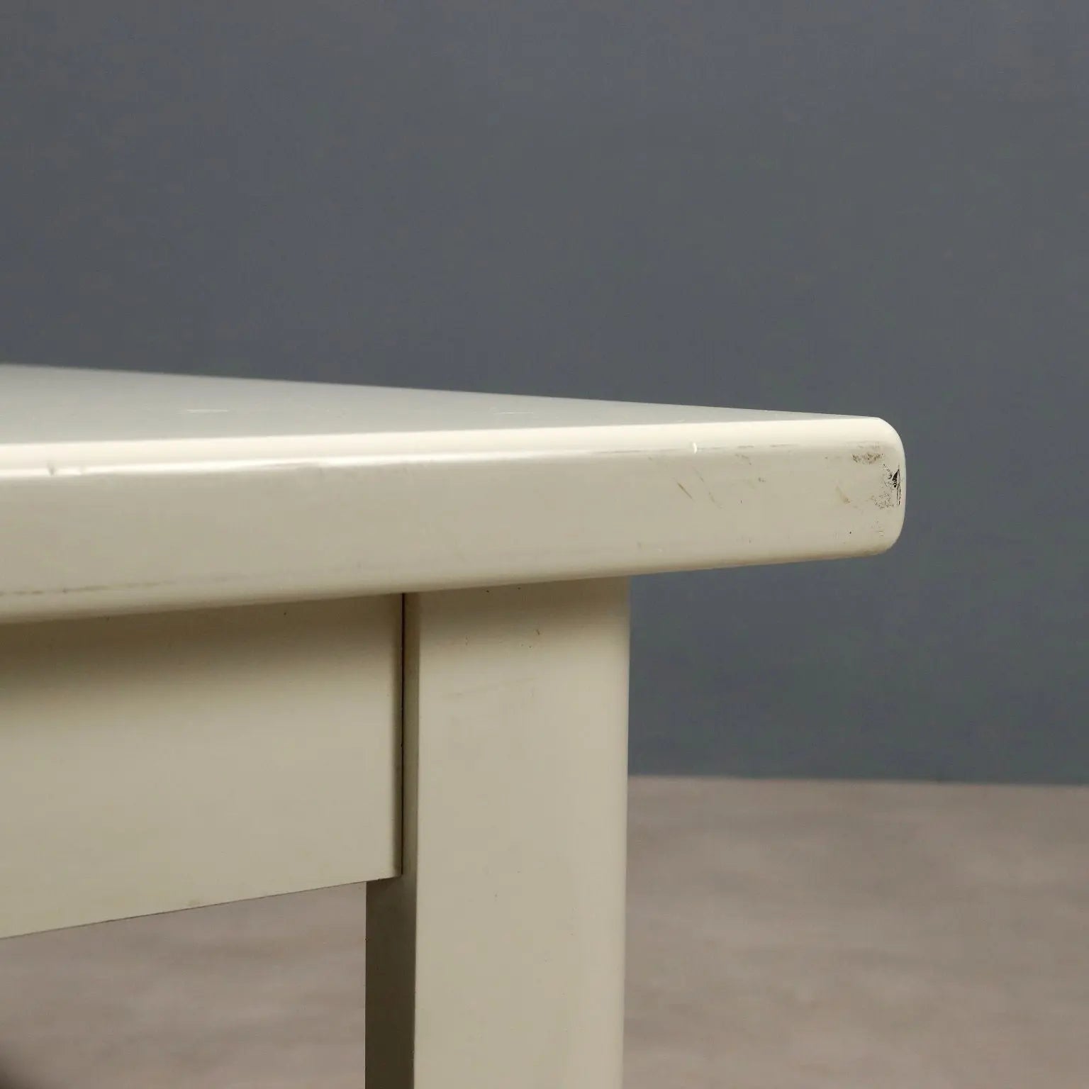 Vintage Coffee Table White Lacquered Wood Design Italy 1970s | Modernism | Tables