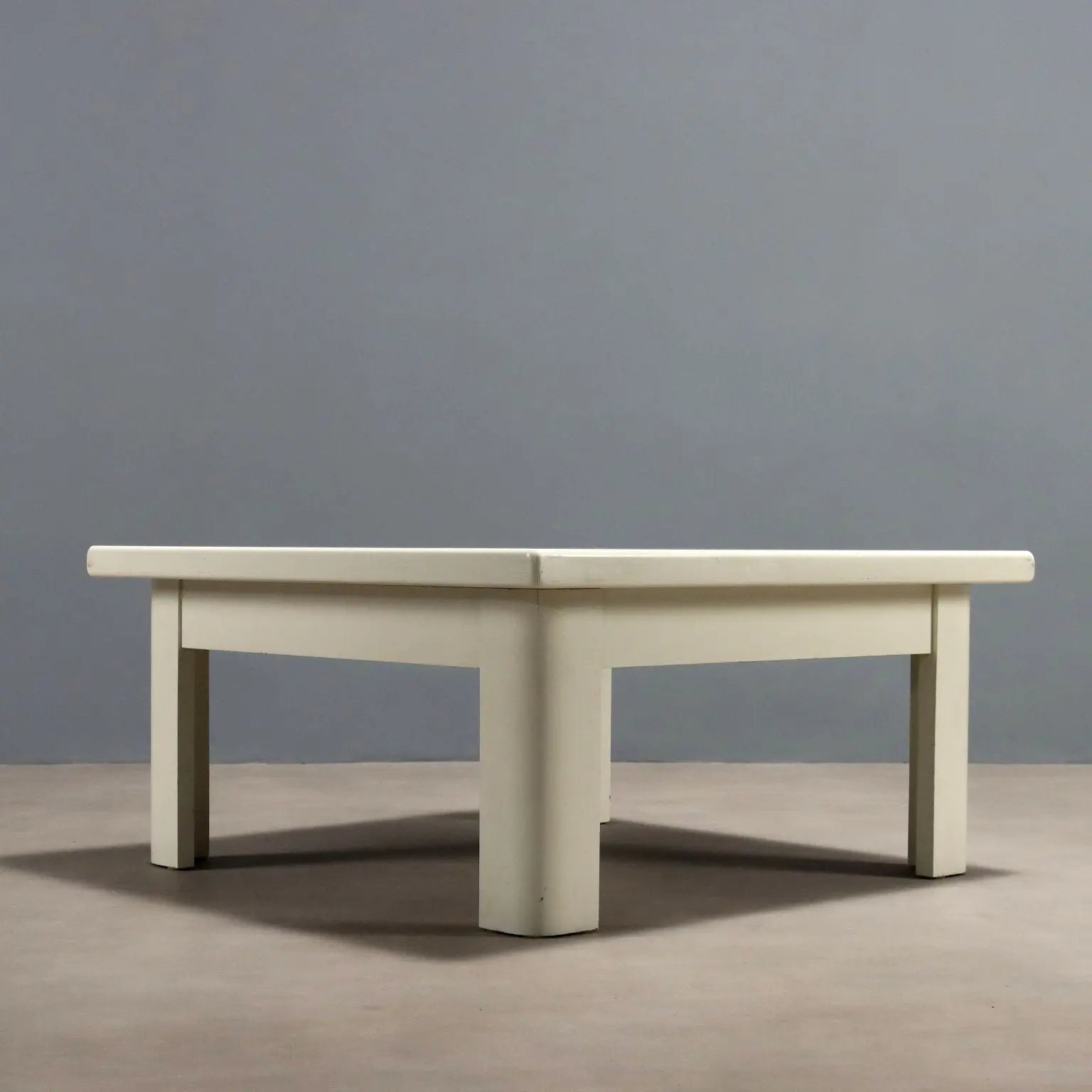 Vintage Coffee Table White Lacquered Wood Design Italy 1970s | Modernism | Tables