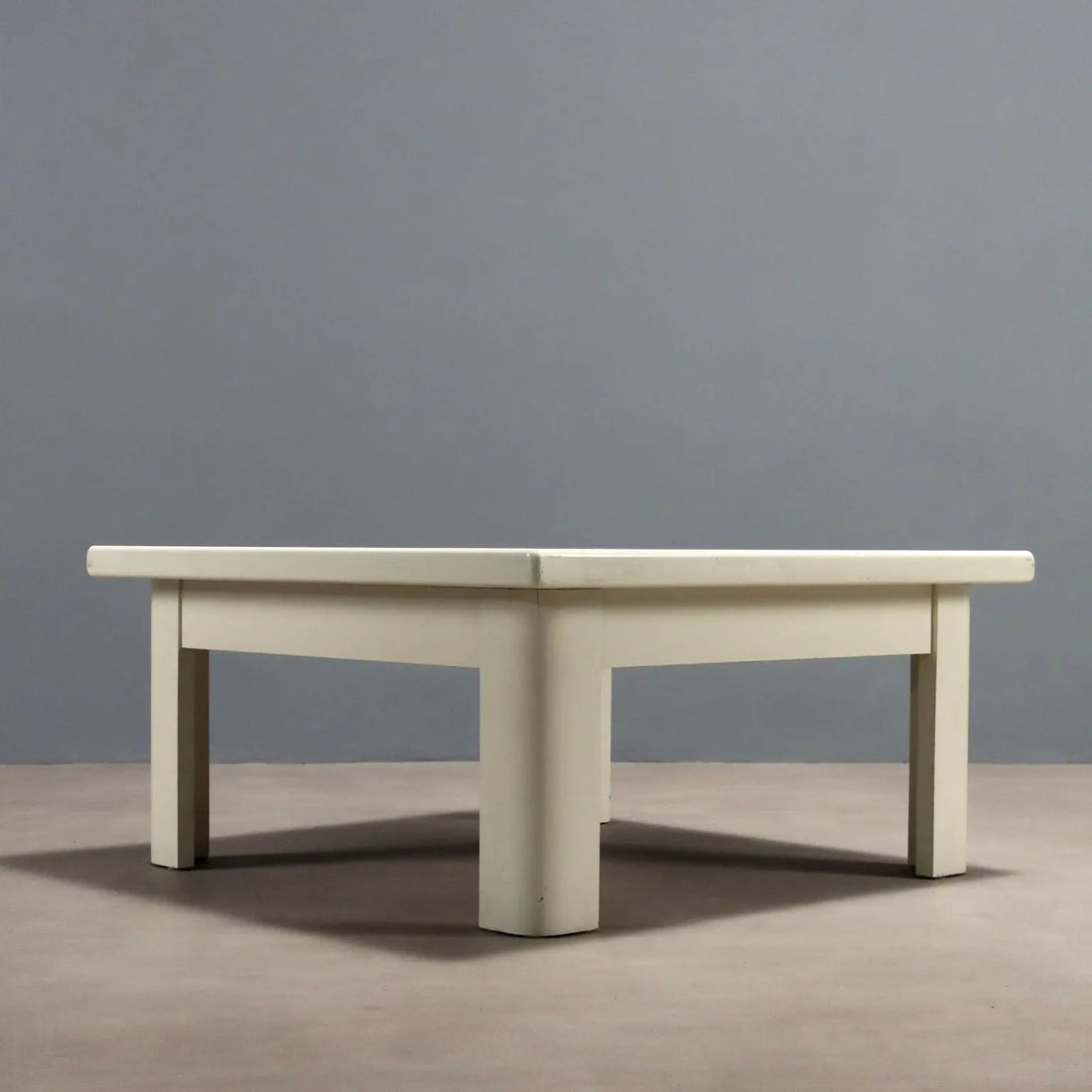 Vintage Coffee Table White Lacquered Wood Design Italy 1970s | Modernism | Tables
