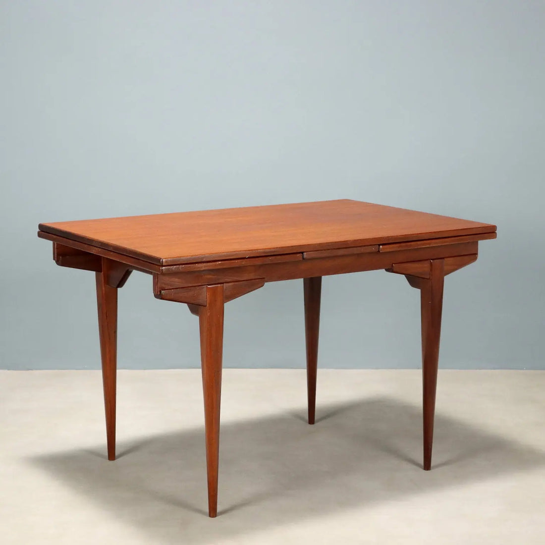 Vintage Table Teak Veneer with Extensions Design Italy 1960s | Modernism | Tables
